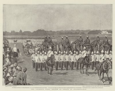 Die Tour des Vizekönigs, Truppenparade in Secunderabad von Frank Dadd